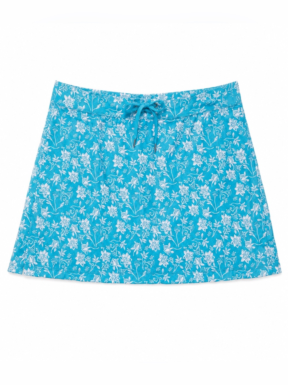 New York Laundry N.Y.L. Floral Stretch Skort –‎ Aqua Blue White Print XL - Picture 2 of 4